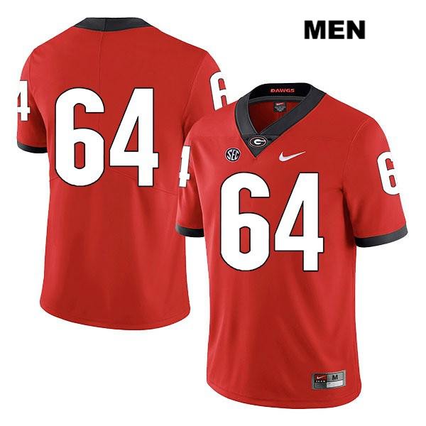 Georgia Bulldogs Men's JC Vega #64 NCAA No Name Legend Authentic Red Nike Stitched College Football Jersey KCR3456PZ